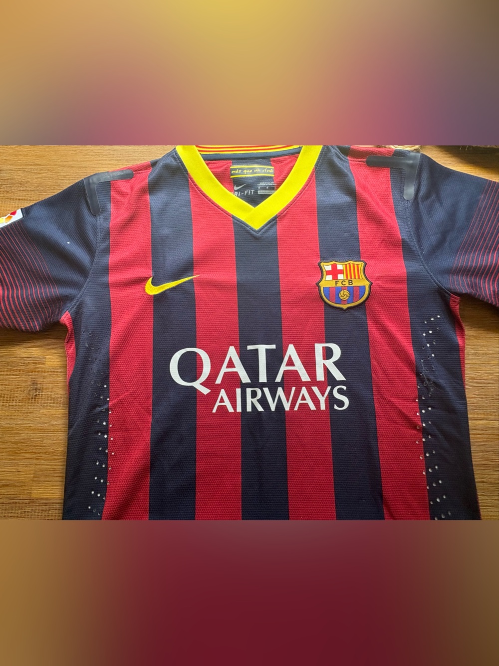 Nike FC Barcelona Red, Navy & Yellow Soccer Jersey